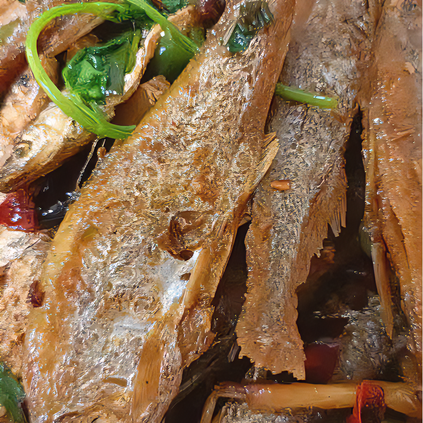 京东包邮炕煎南湾湖大白鱼条1斤约20条（送腌糖蒜）小时候的味道