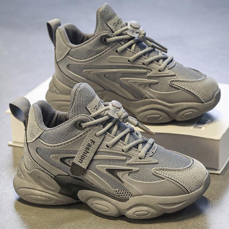 魅李宁正品儿童运动鞋男童鞋春秋款2023新款网面老爹鞋中大童男孩