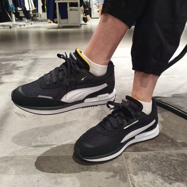 (WZ)Puma/彪马女鞋经典复古黑白百搭舒适休闲跑步运动鞋382046-01