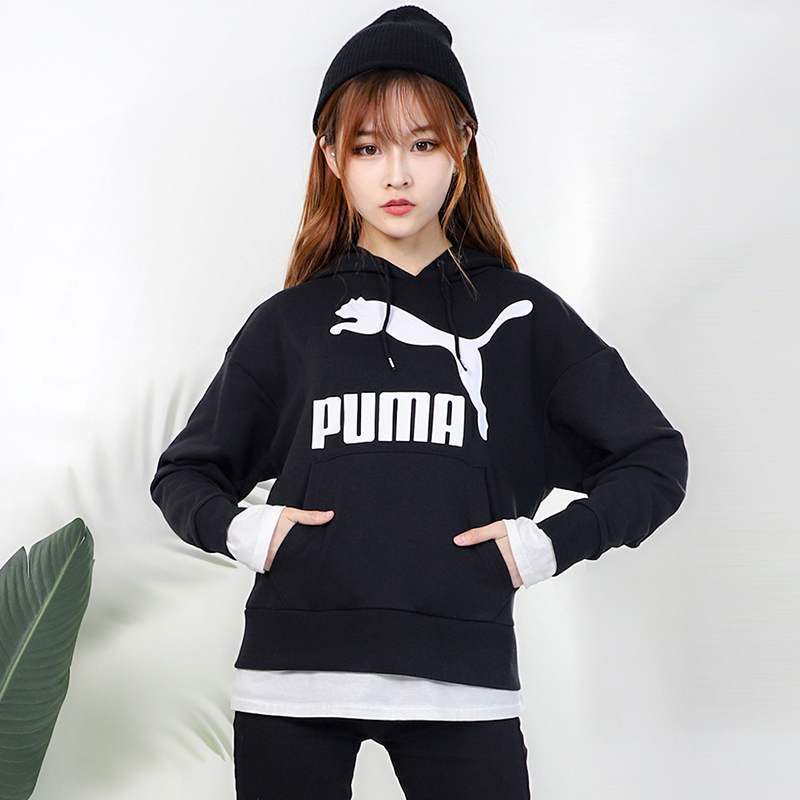 (WZ)彪马Puma卫衣女百搭时尚运动休闲舒适连帽套头衫599197-01
