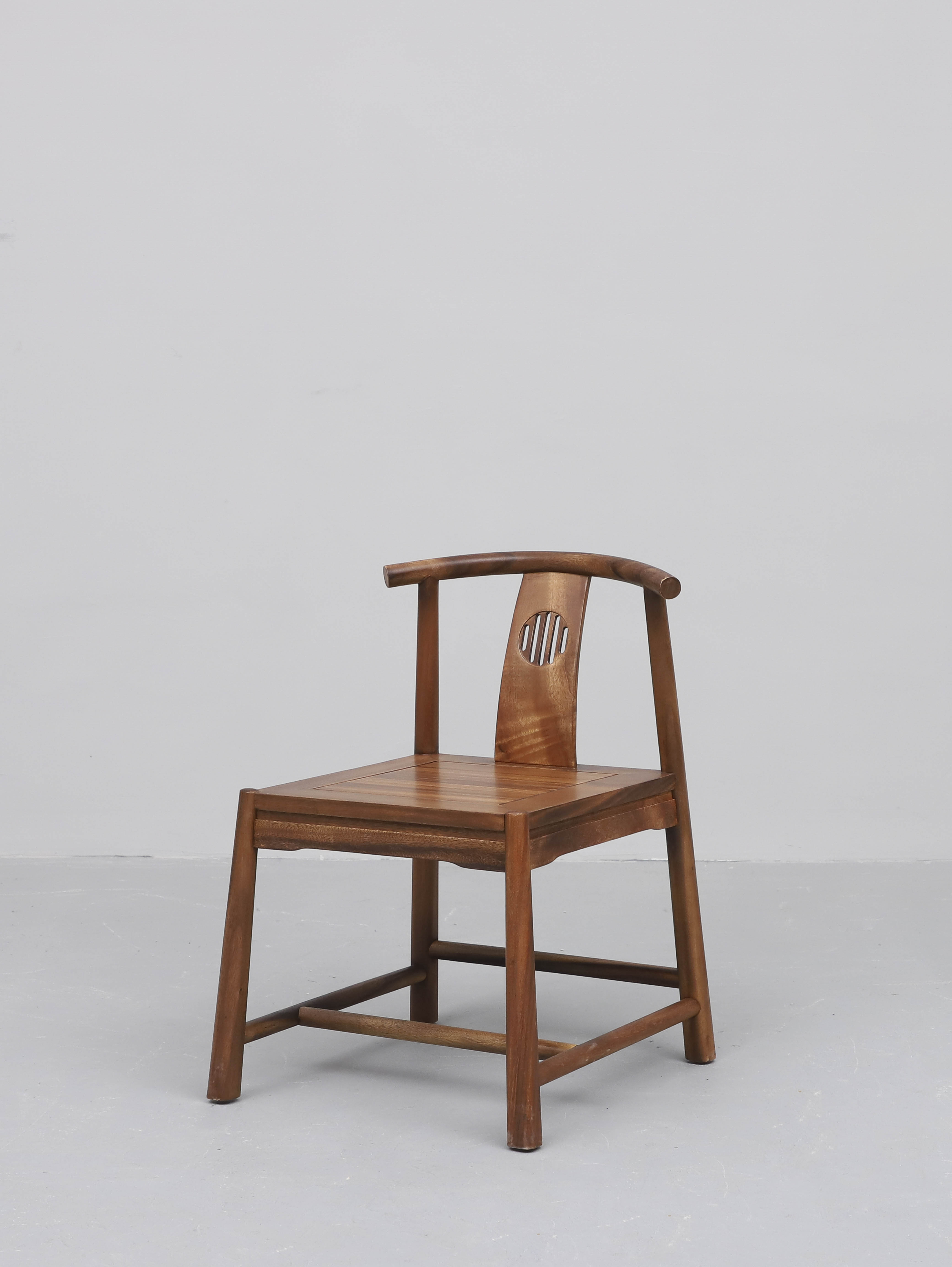 新中式半圈椅 茶桌椅 现代休闲椅 南美胡桃木客椅 餐椅 实木椅 