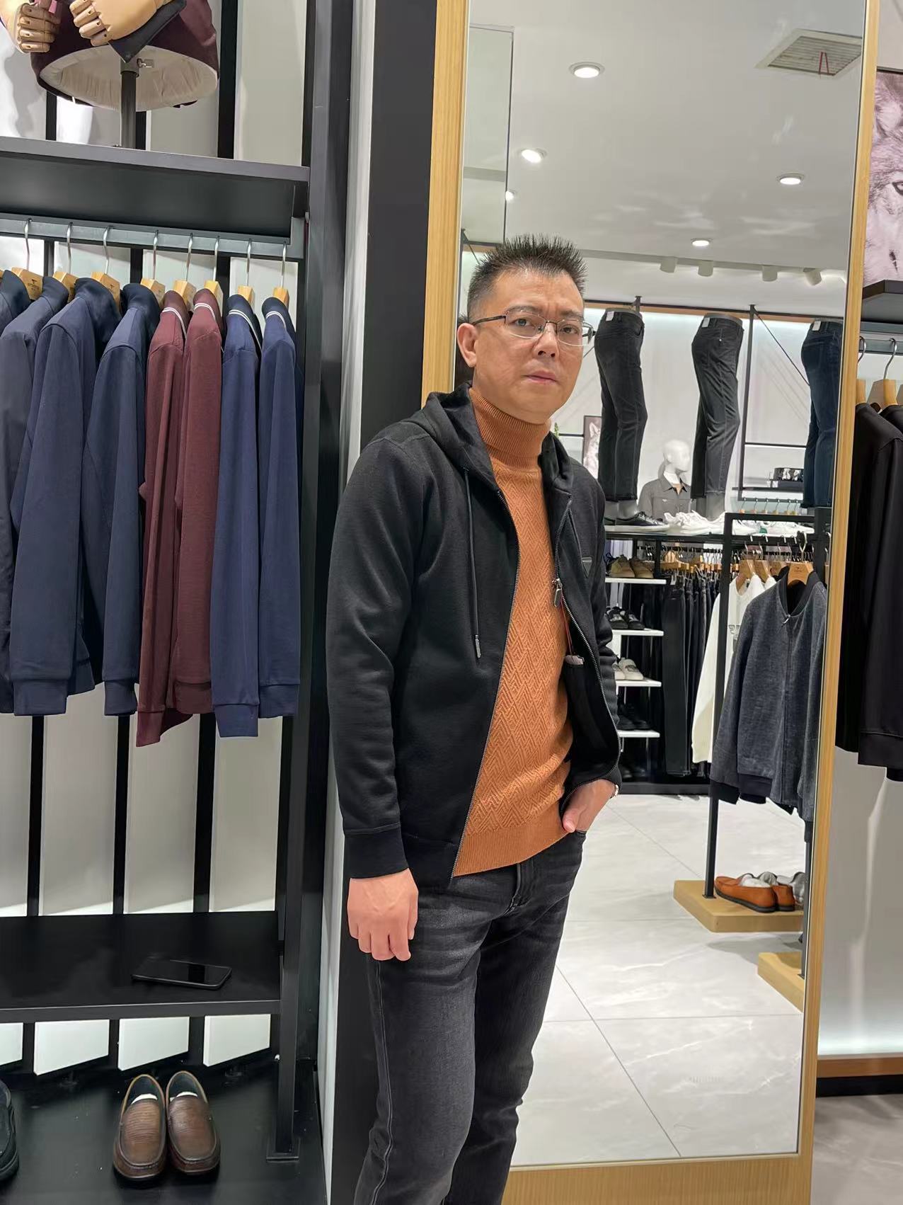 Septwolves/七匹狼2022秋冬福利款连帽绵羊毛夹克（4208）原价1399