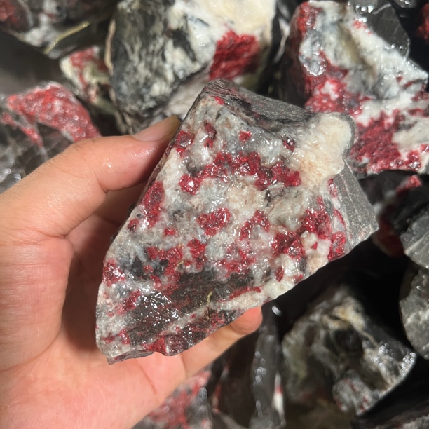 天然辰砂万山朱砂 高含量 朱砂毛石 主播改价链接 慎拍