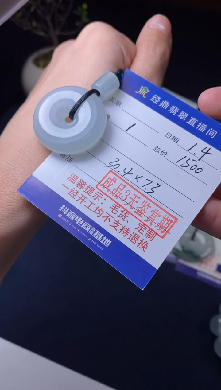 【闪购商品】翡翠颈饰未镶嵌平安扣