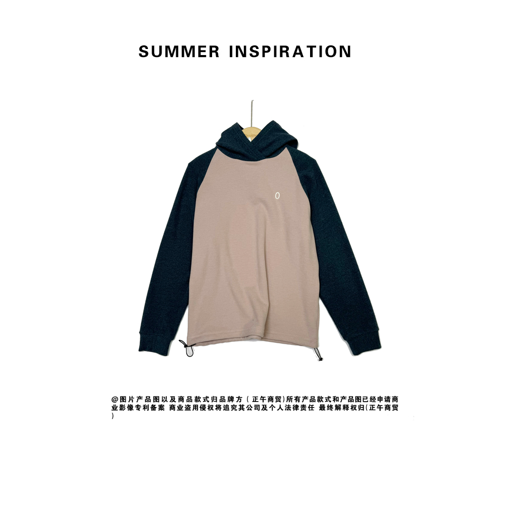 （粉丝福利）女士安高家秋冬简约拼色轻量化保暖带帽长袖