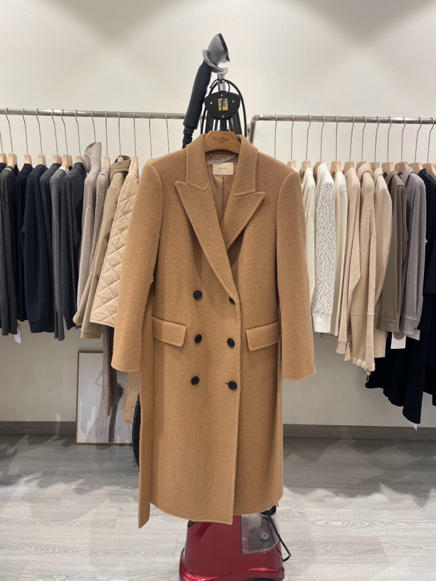 ocl 气质百搭秋冬简约时尚毛呢中长款大衣