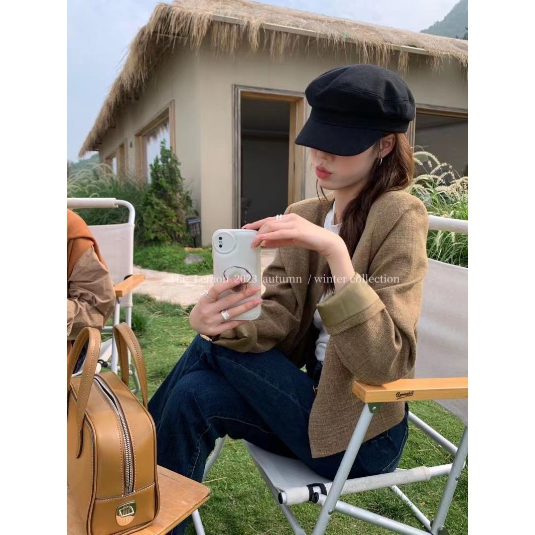 2023秋西装外套正装新款韩版chic小香风百搭长袖开衫短外套女