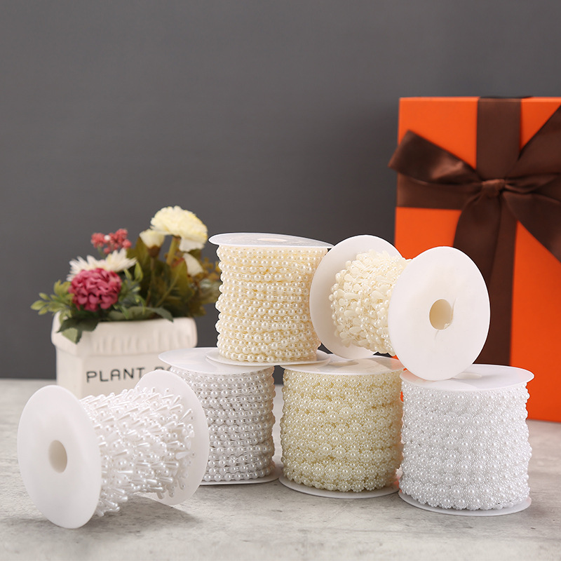 【五一九折】DIY手工配件发饰材料ABS材质圆形珍珠太阳花连线珠