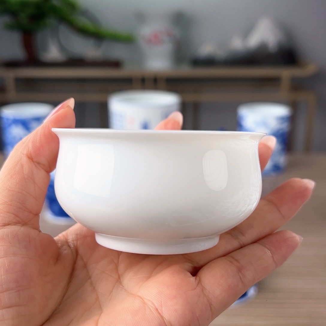 一级品柴窑素胎卢氏杯