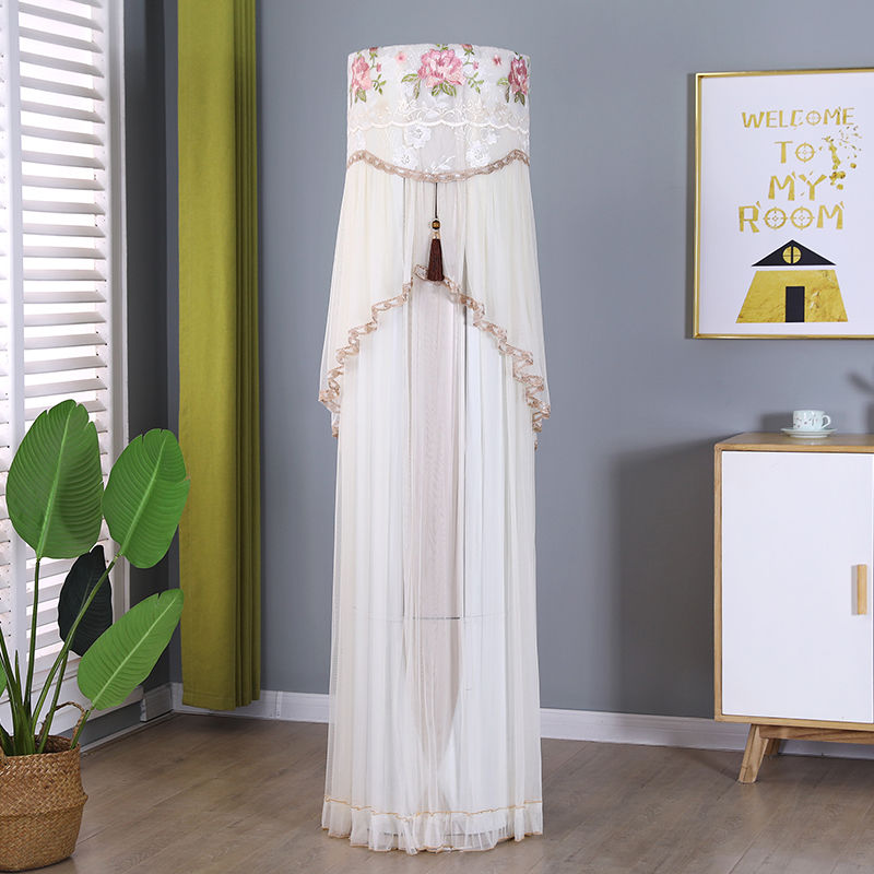 新款立式圆柱罩布落地圆形客厅空调通用罩防尘罩开机免取空调罩