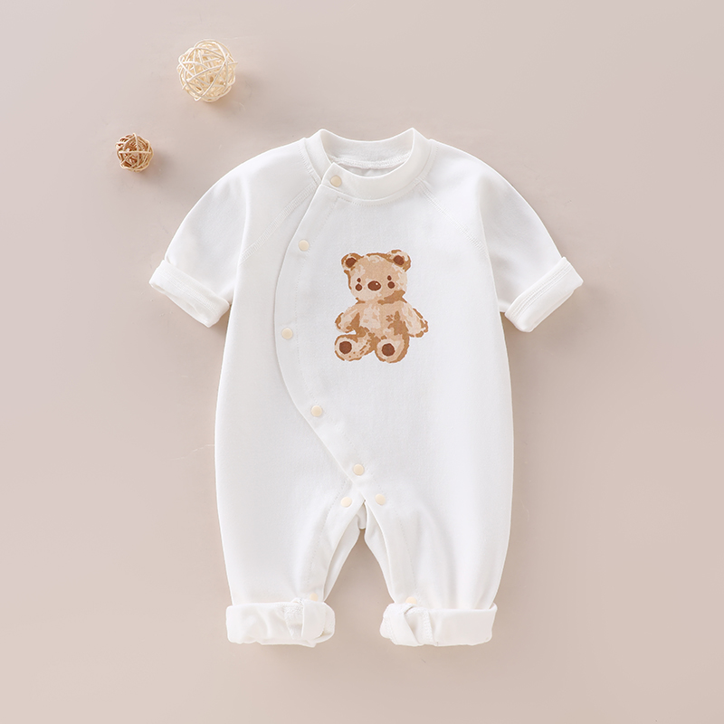 新生婴儿连体衣春秋季打底衣宝宝衣服初生幼儿外出服哈衣爬服睡衣
