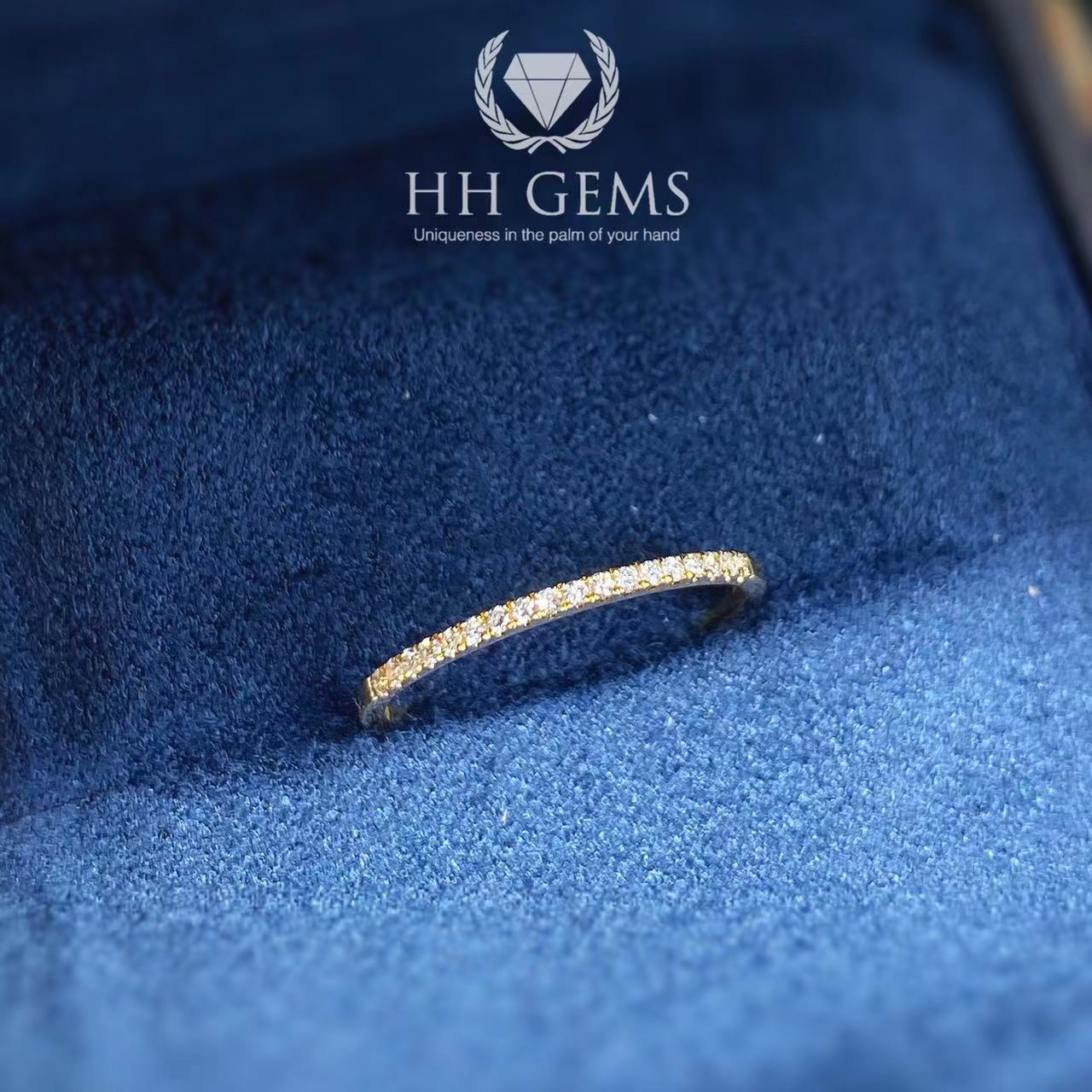 HH GEMS 排钻戒指 可单戴可叠戴 主石共十分 7-18号手寸可选