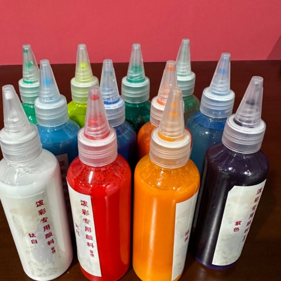 泼墨泼彩定制普通专用12色.每瓶100ml