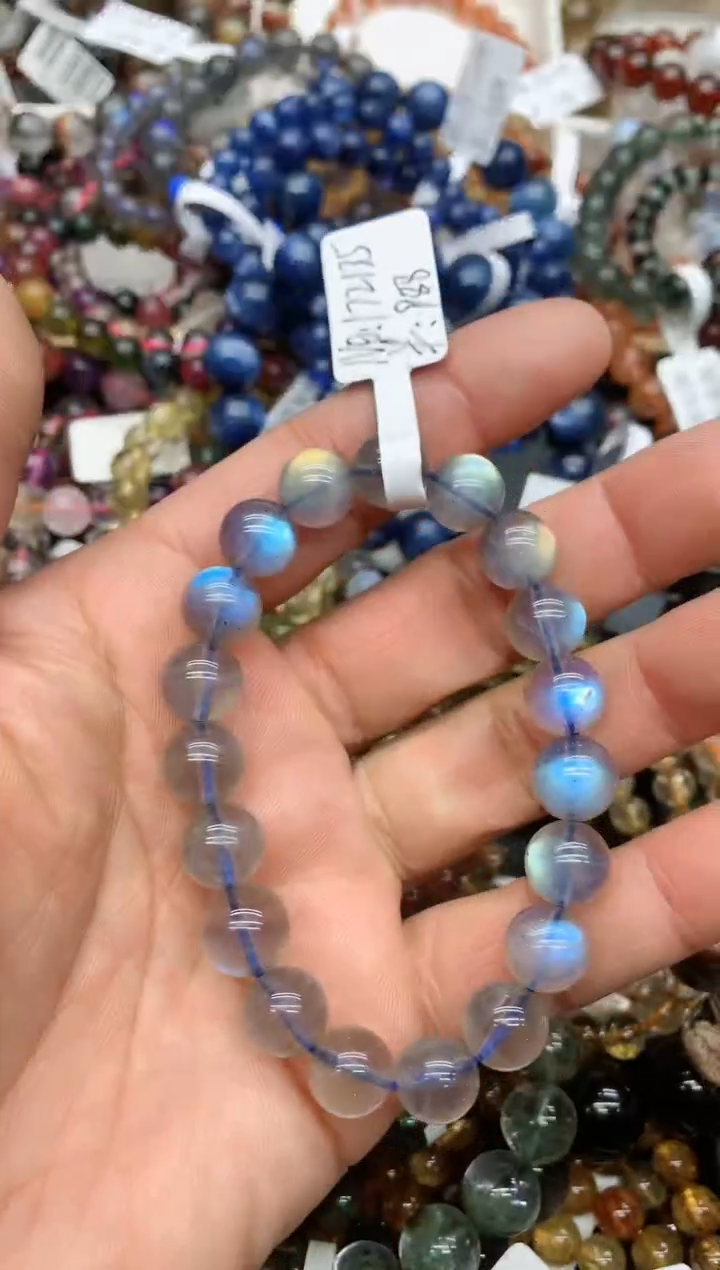 【闪购商品】拉长石手链未镶嵌10 灰月光 10mm