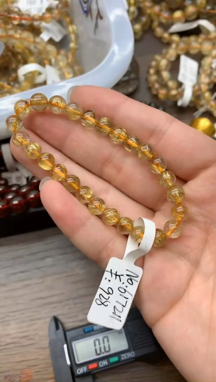 【闪购商品】水晶手串未镶嵌59 金发 7mm