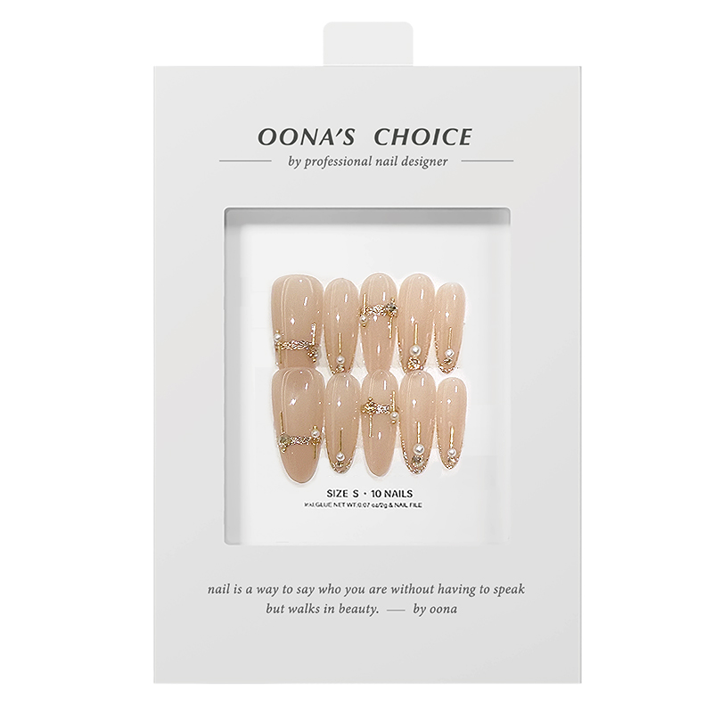 【晚晚】新品设计师款裸色渐变杏仁甲温柔气质百搭美甲高级穿戴甲