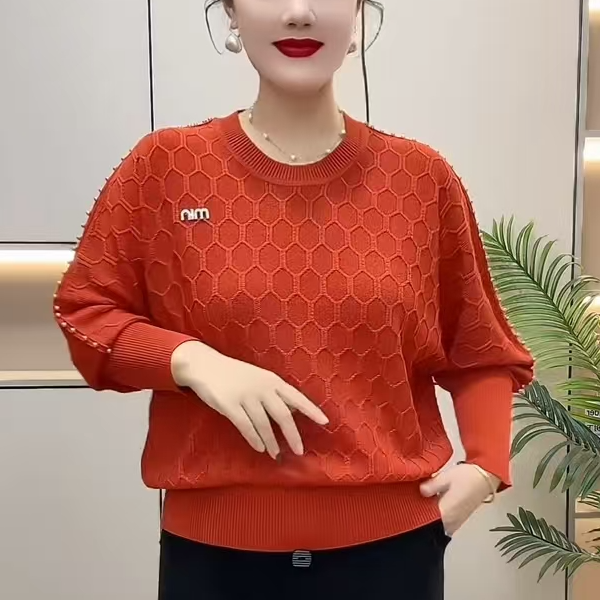 春冬款针织衫宽松显瘦中老年妈妈打底衫2025新款百搭减龄保暖女装