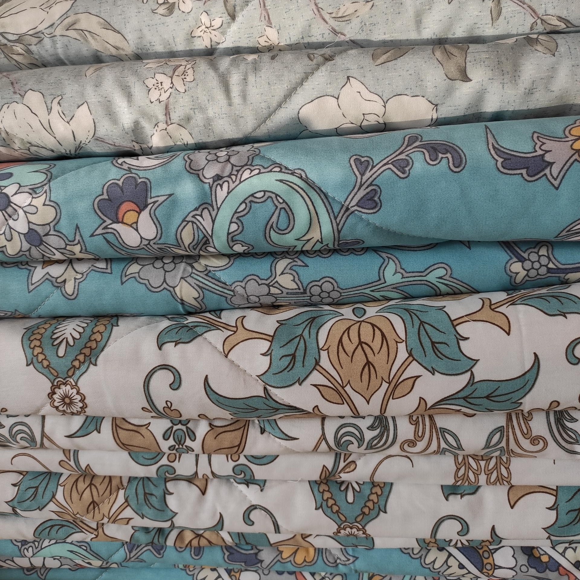 全棉印花斜纹双面机洗绗缝单人双人夏被通用四季