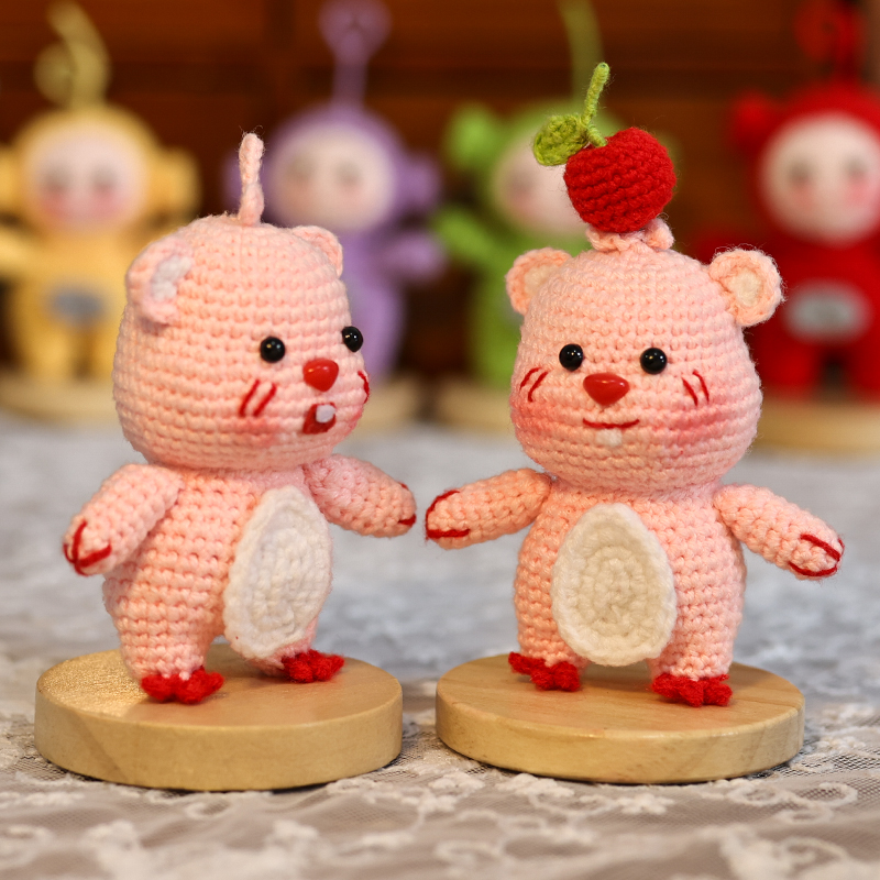 diy手工钩织可爱玩偶钩针编织钥匙扣挂件摆件送人礼物自制材料包