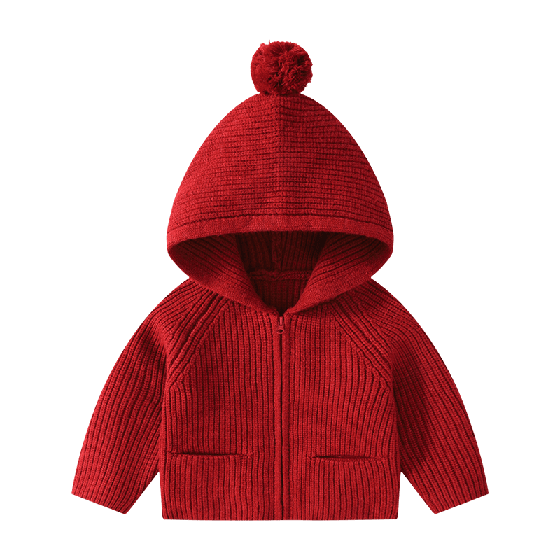 【带帽毛衣针织衫】打底衫婴儿冬季男女童开衫宝宝上衣宝宝针织开衫