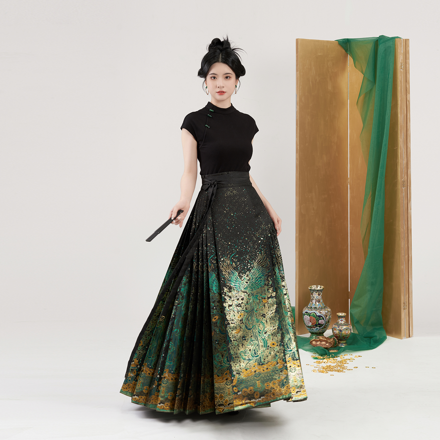 织造司原创明制汉服[青铜摇钱树]马面国风新款大明女款正版