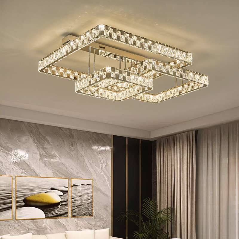 卧室灯吸顶灯圆形2024新款轻奢简约客厅主卧灯房间灯全光谱水晶灯