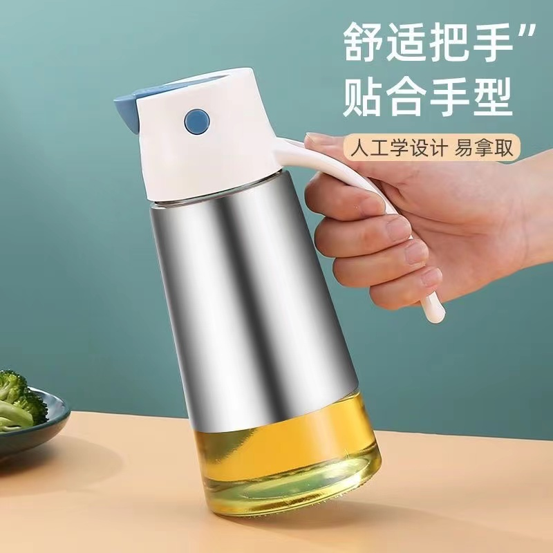 自动开合油壶不挂油防漏玻璃油瓶家用大容量油罐醋壶瓶子厨房用品