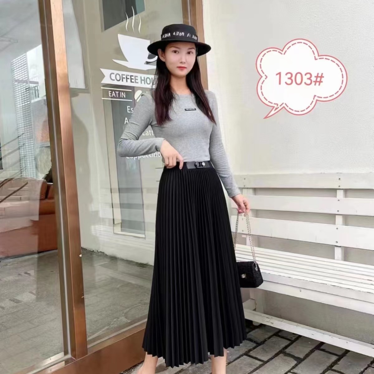 时尚百搭显瘦半身百褶裙