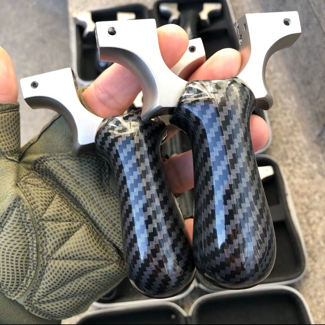 战神不锈钢弓头碳纤维花纹手柄暗扣龙齿免绑新手高精度弓玩具把手