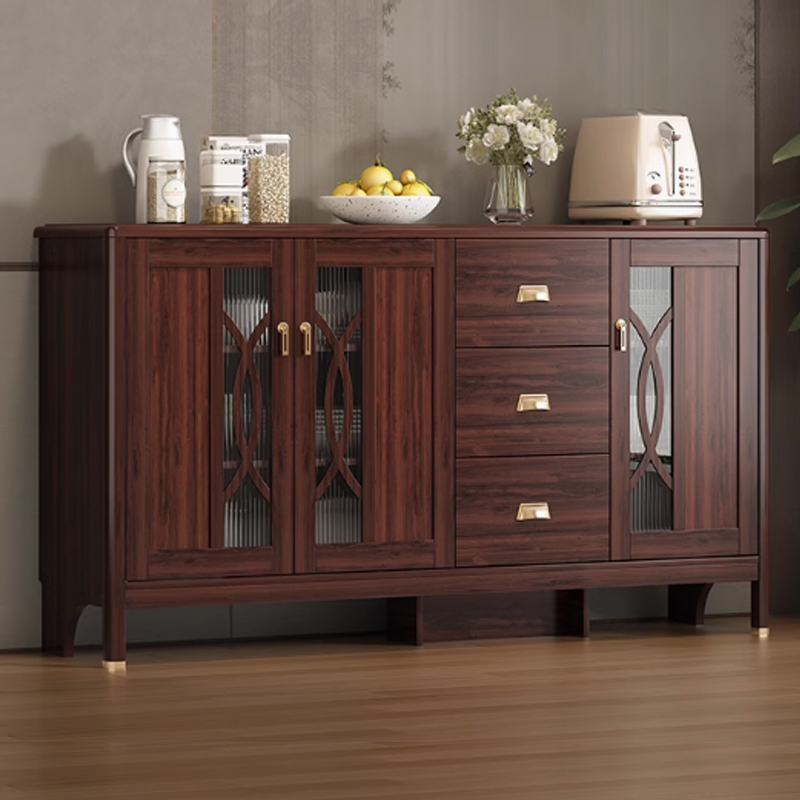 新中式餐边柜家用酒柜一体靠墙客厅茶水柜厨房橱柜置物柜储物柜