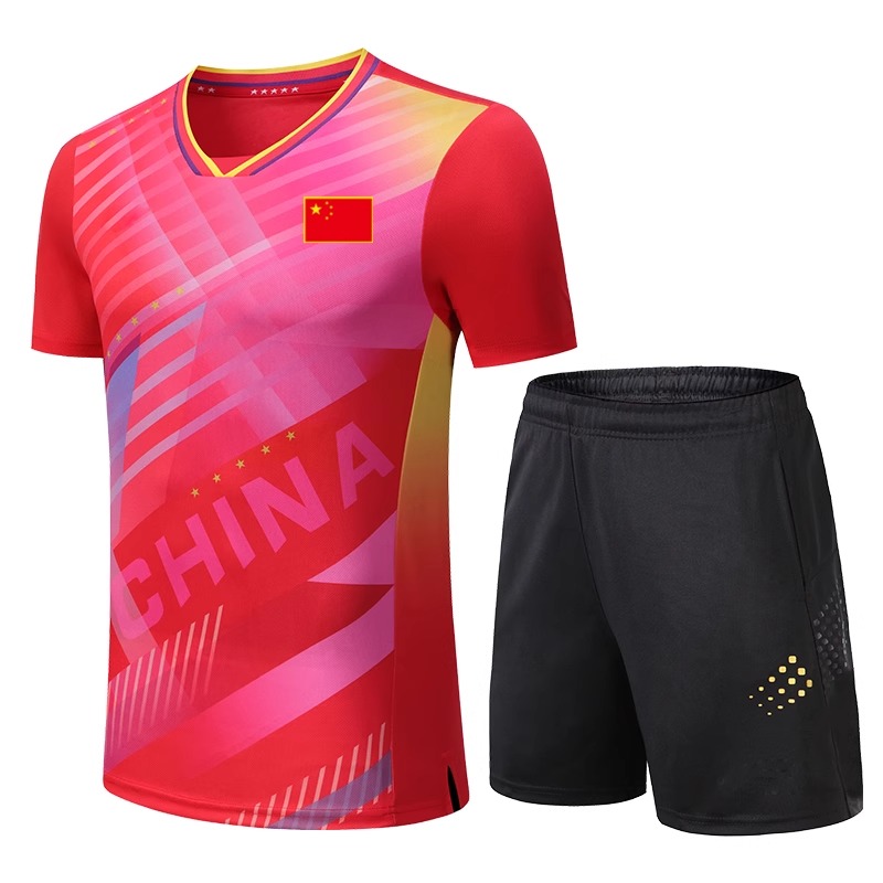 乒乓球服男女短袖套装速干吸汗大赛服儿童运动服透气乒乓球衣印字