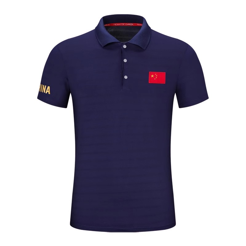 新款情侣短袖乒乓球服翻领男女短装速干POLO半袖运动球衣团购印字