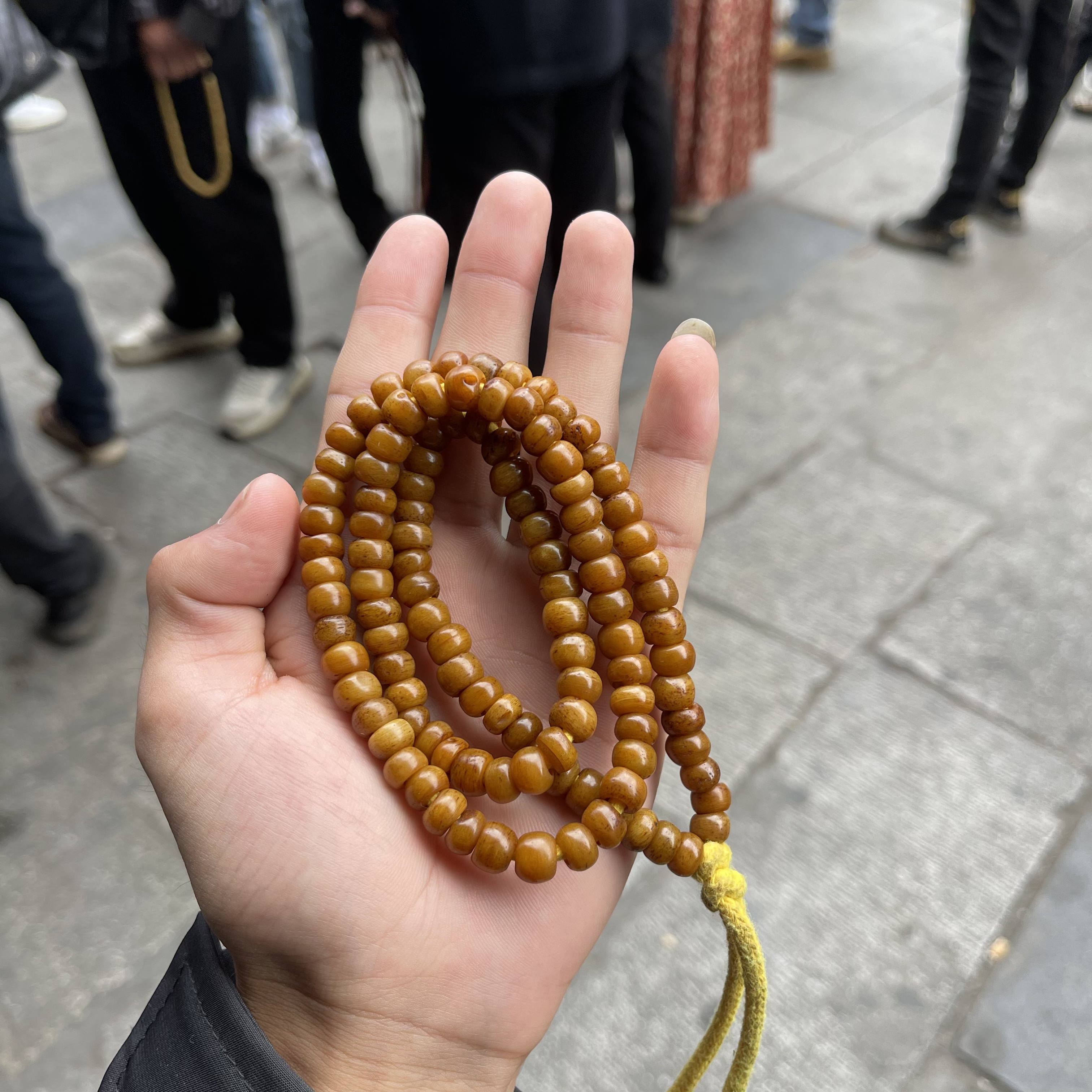 精品圆满牦牛骨手串