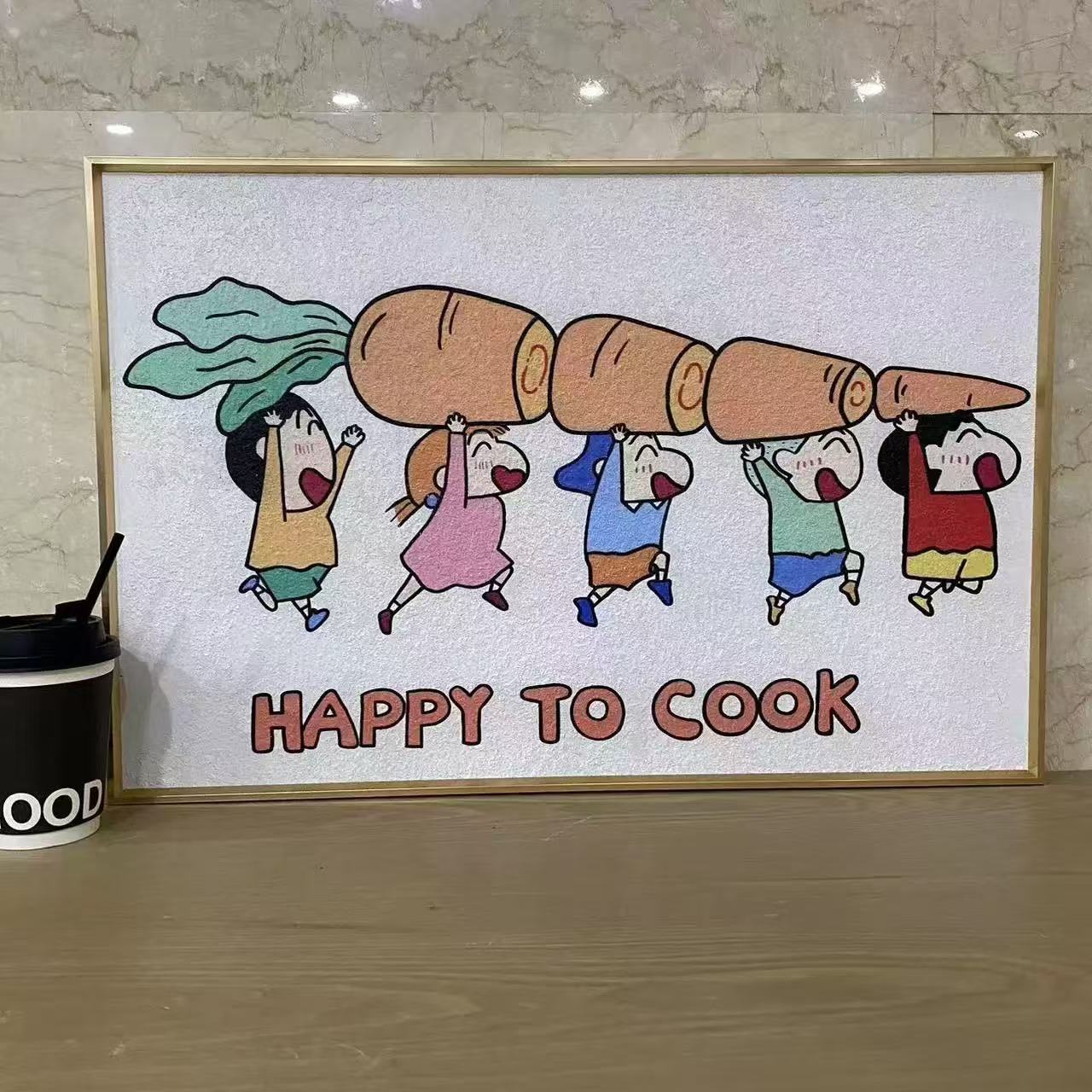 砂岩蜡笔小新可爱暖居儿童房男童女童挂画4060