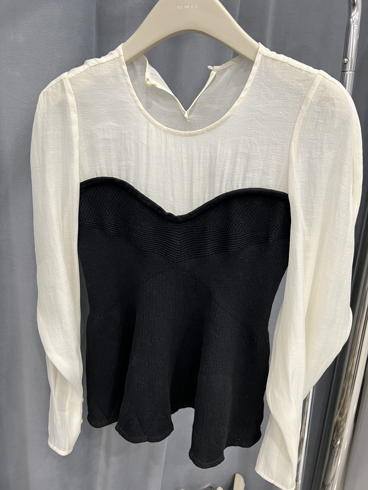 拼接假俩件针织小衫