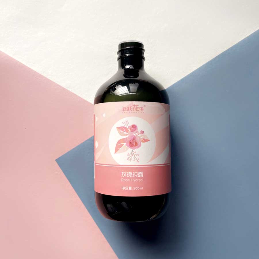 新跃花田寒地玫瑰纯露爽肤水玫瑰花水保湿500ml