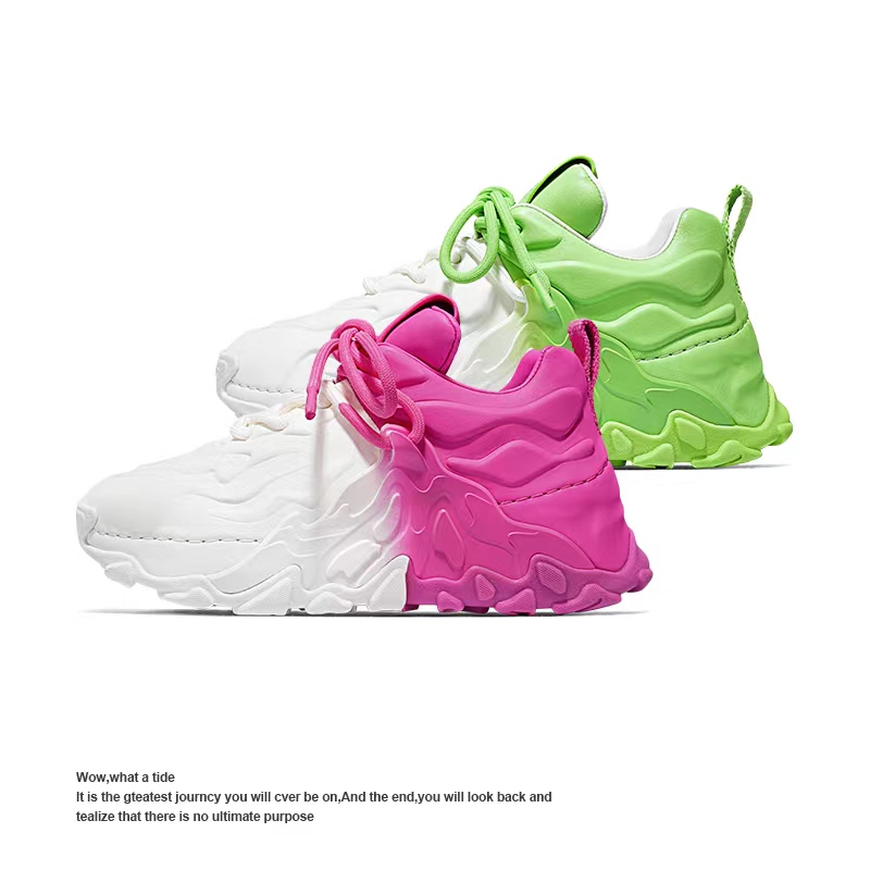 SALAXI【情侣款】夏季透气欧洲时尚双拼色情侣厚底潮牌休闲老爹鞋