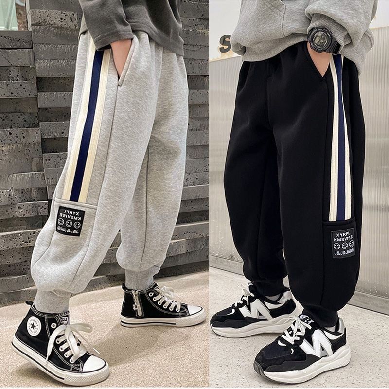 [蕊]男童宽松裤子秋冬款外穿长裤男宝宝冬季加厚卫裤中小儿童