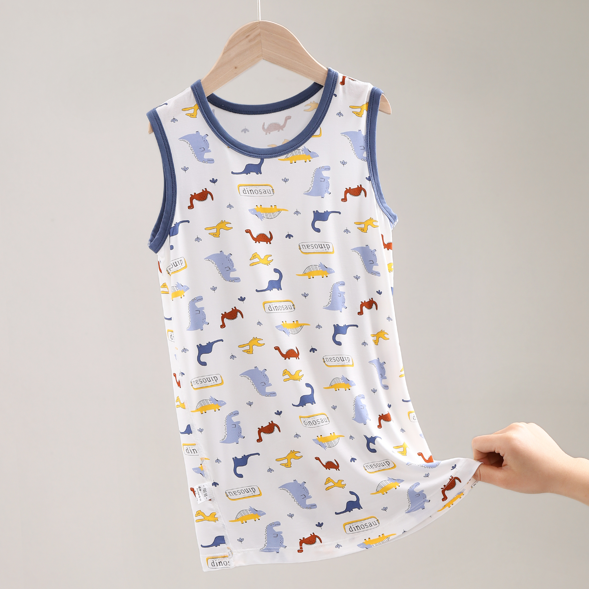 男童背心睡裙儿童睡衣薄款大童夏季薄款莫代尔冰丝家居服 18353-1