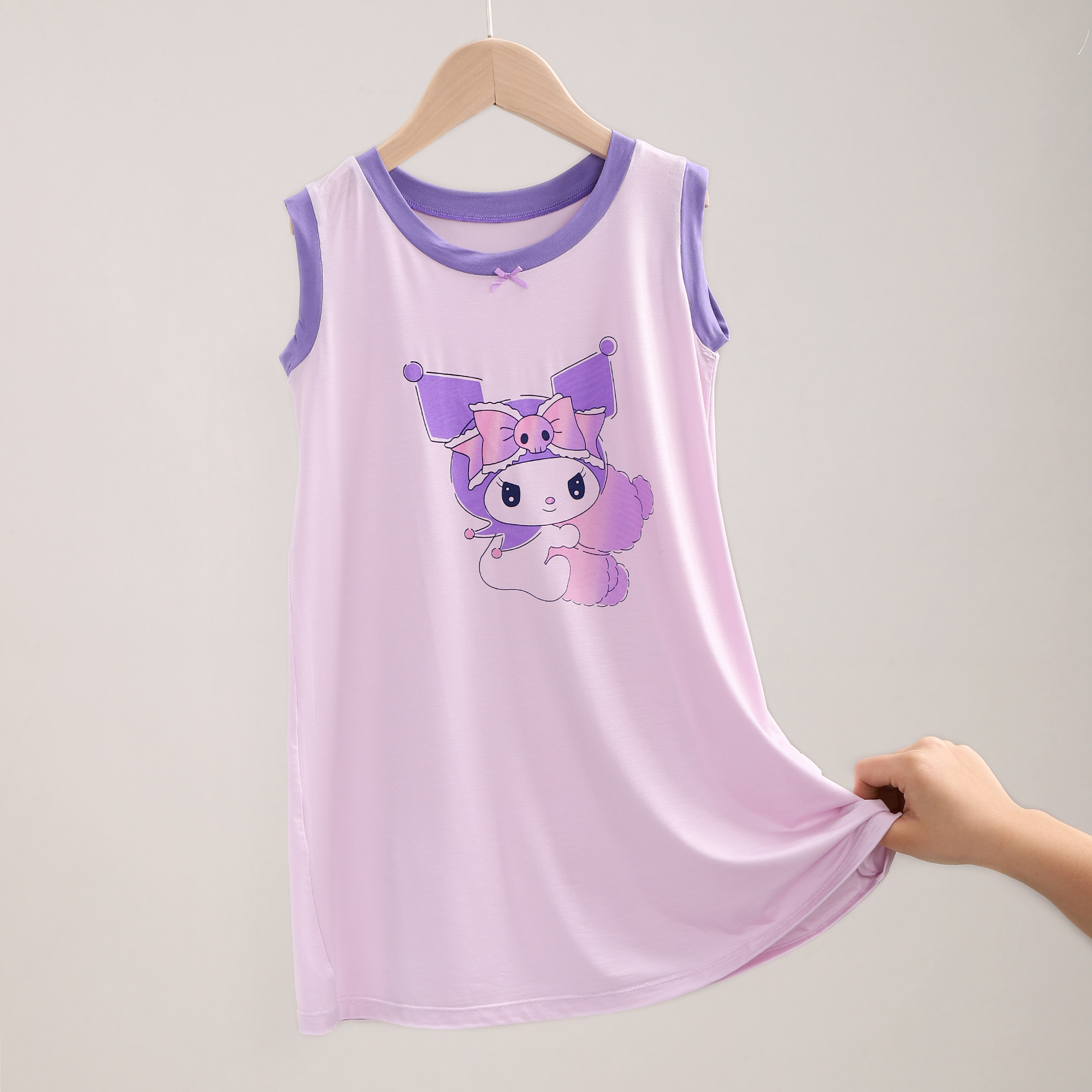 女童睡裙春夏薄款印花夏季儿童睡衣公主风新款女大童背心裙2533