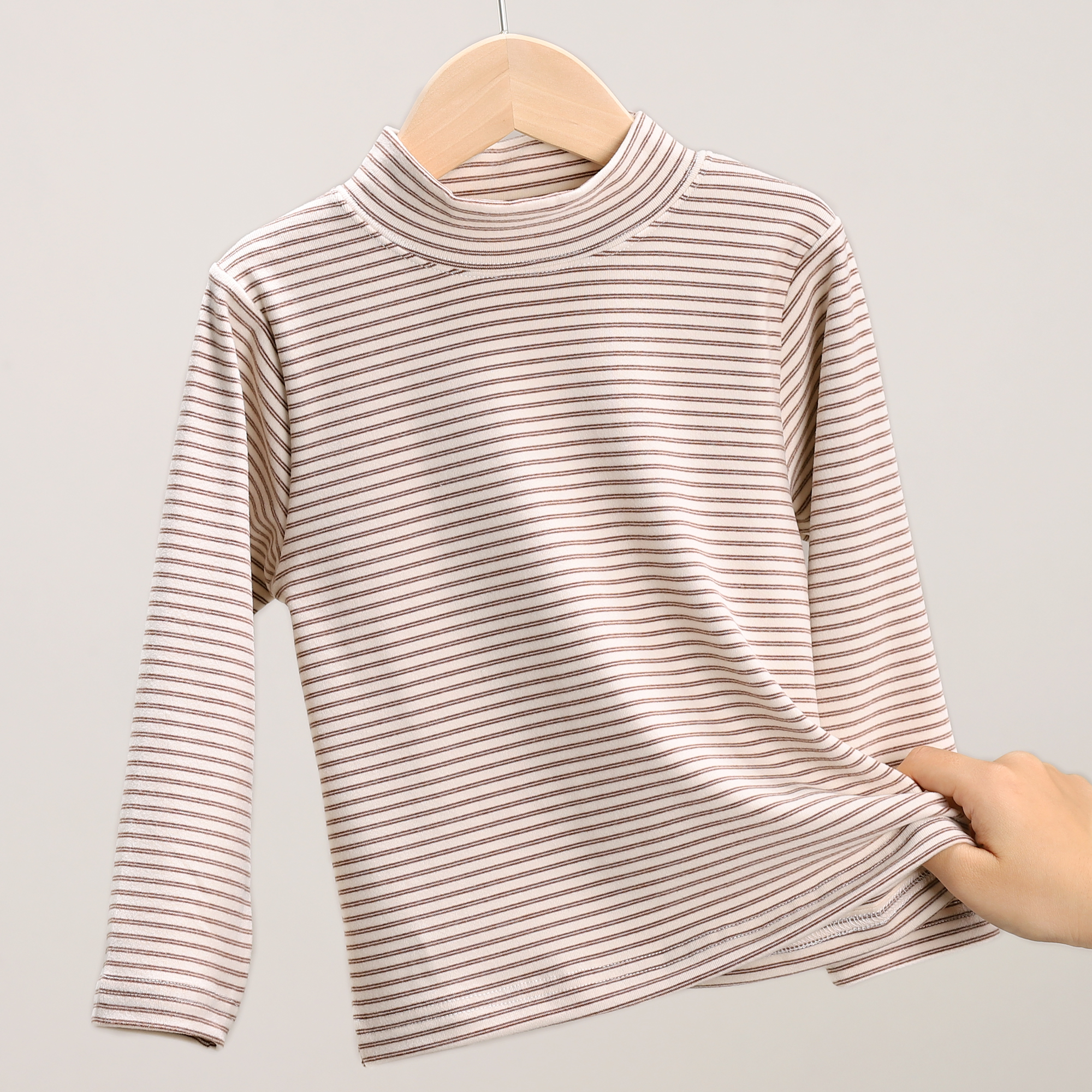 儿童秋衣男童上衣儿童内衣冬季德绒高领女童打底大童长袖 311552