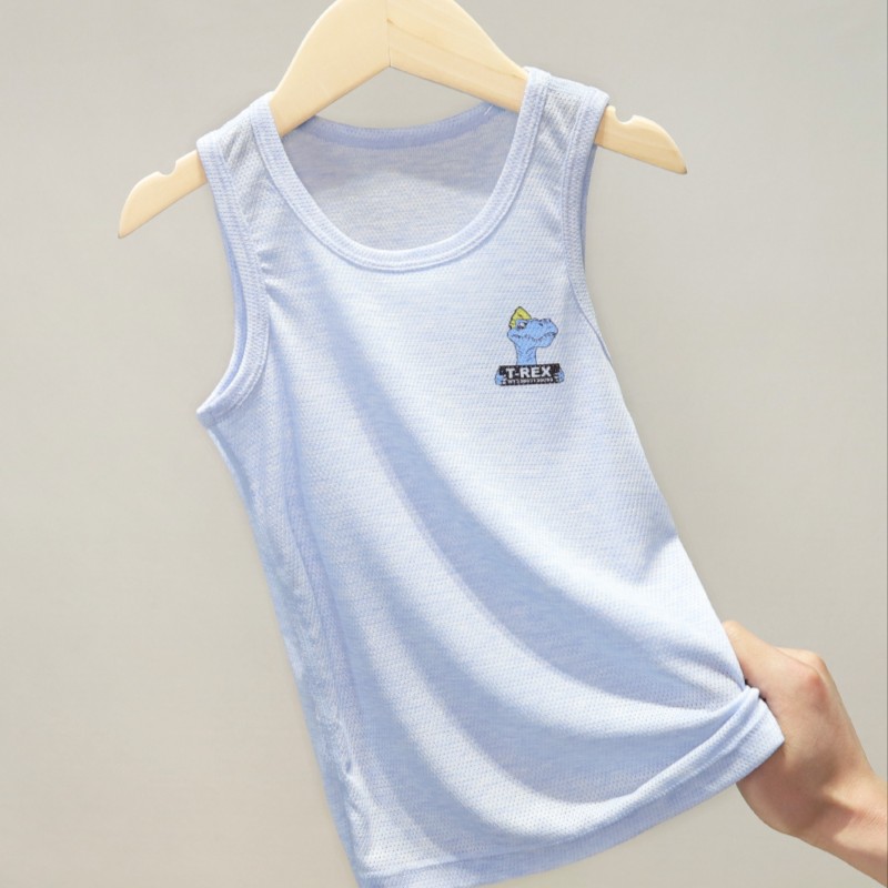  男童背心内穿网眼速干儿童吊带无袖T恤中大童夏季薄款DDM 61959 