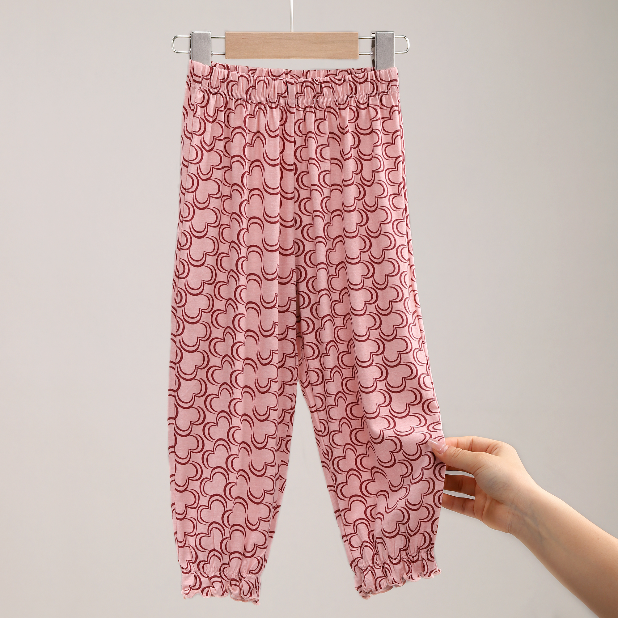 清仓儿童防蚊裤女童宝宝夏季薄款莫代尔夏裤子松幼儿园室内 6234