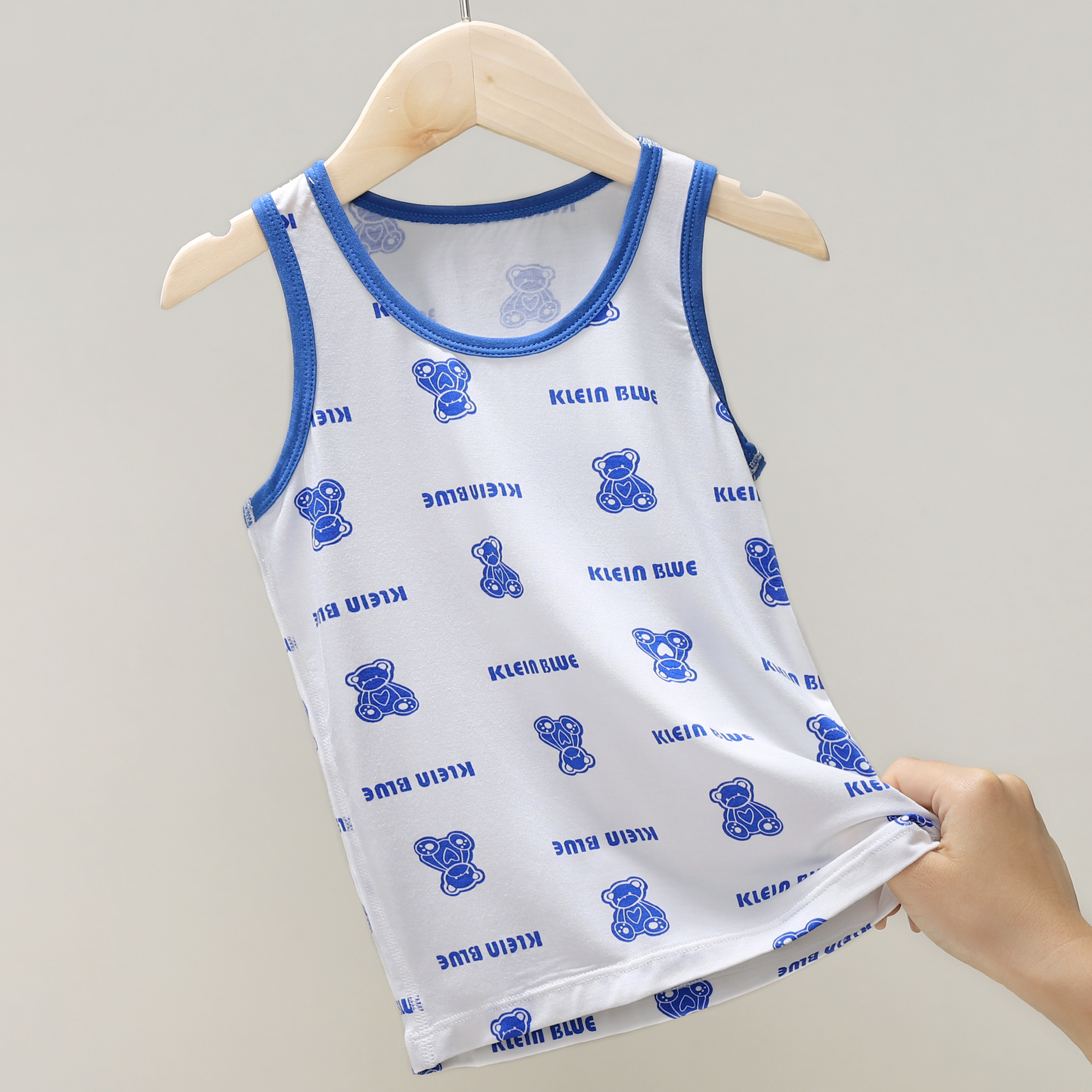 新品 DDM-S  2112【小熊韦恩植物纤维奶颜背心】宝宝印花卡通秋冬