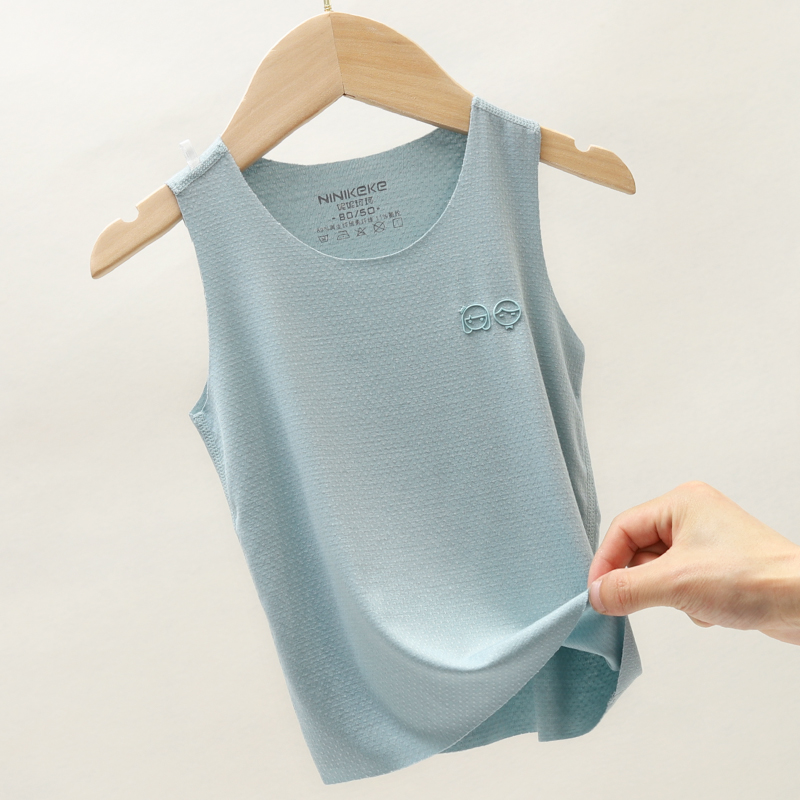 儿童背心夏季薄款睡衣家居服男女童宝宝婴儿跨栏无痕打底20212