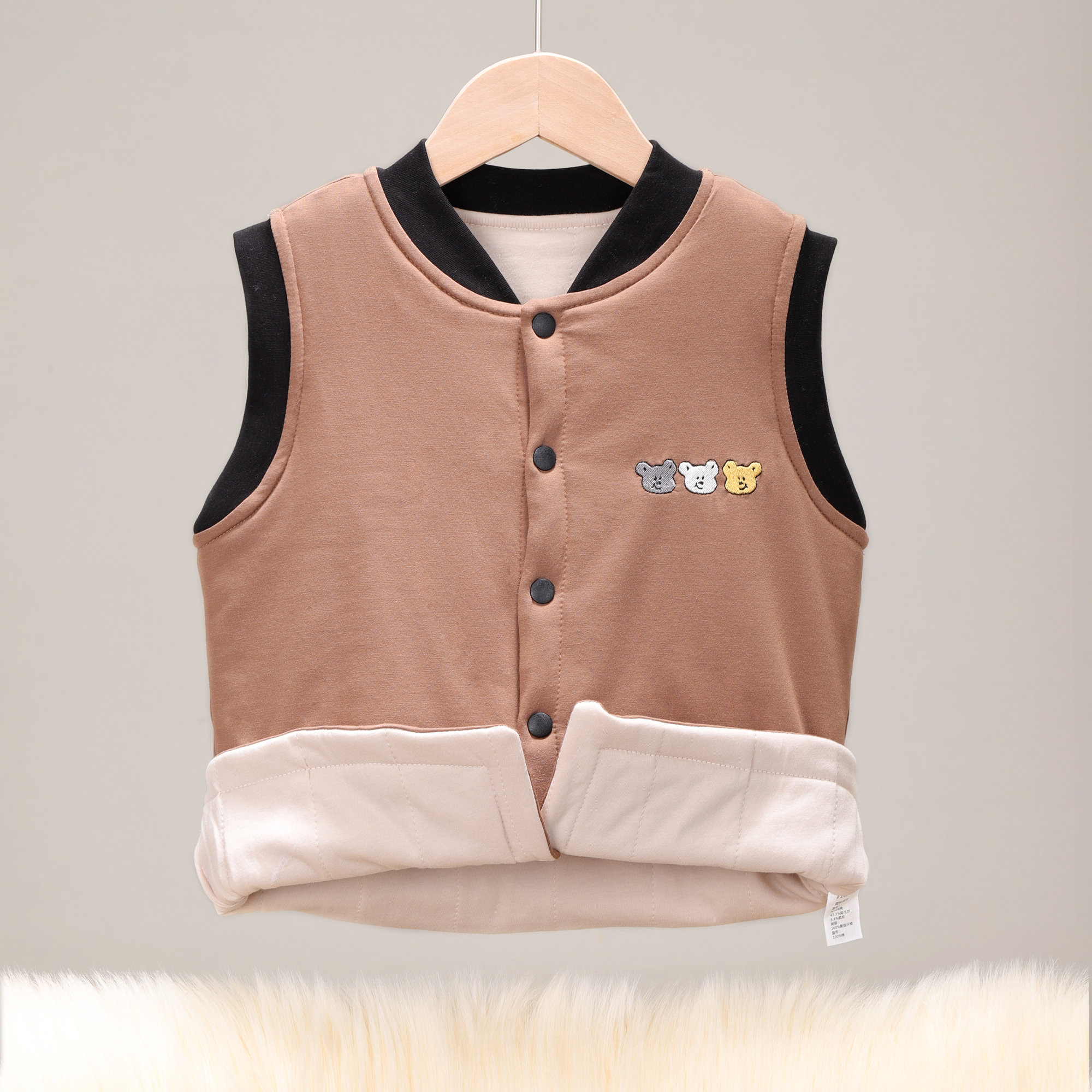 儿童马甲秋冬内穿夹棉背心女童棉加厚男童保暖冬装坎肩 7190/7191
