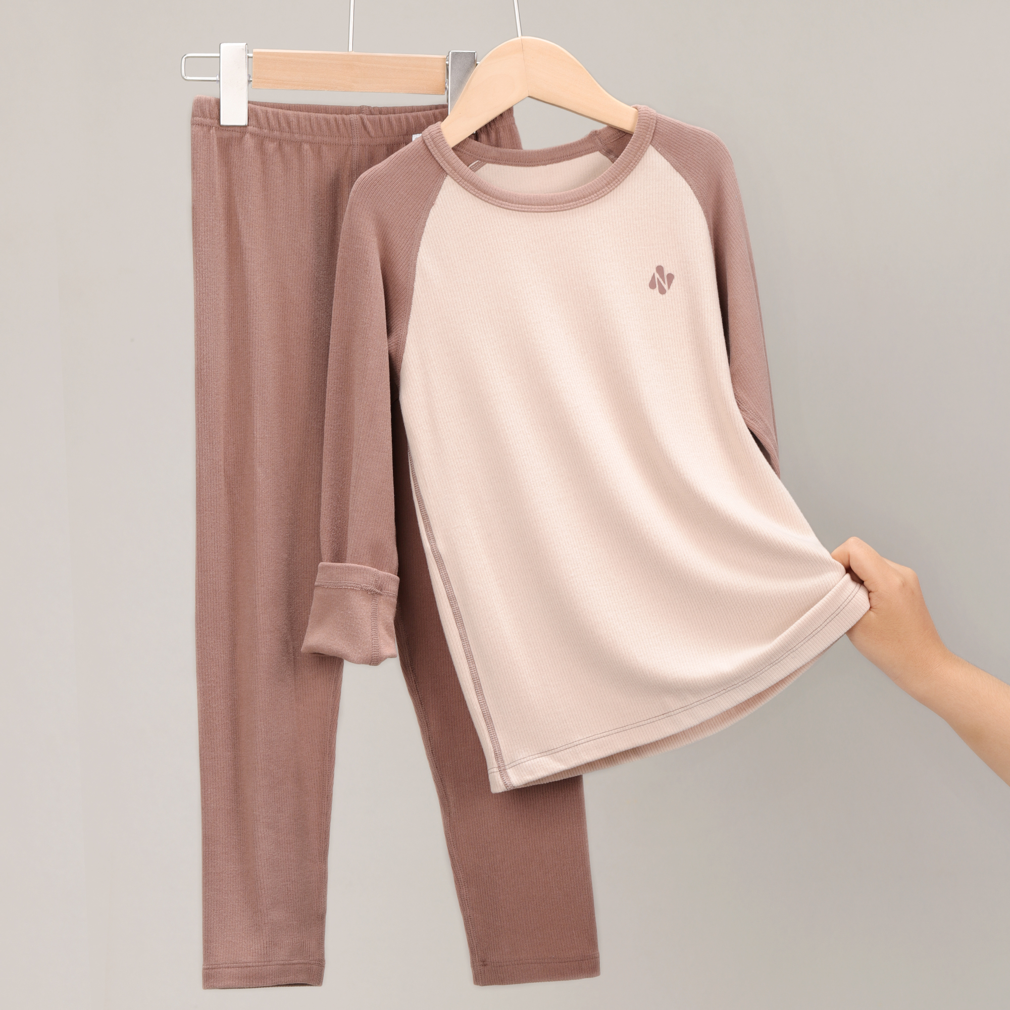 男童德绒秋衣秋裤套装儿童保暖内衣家居服女童中大童睡衣 124314