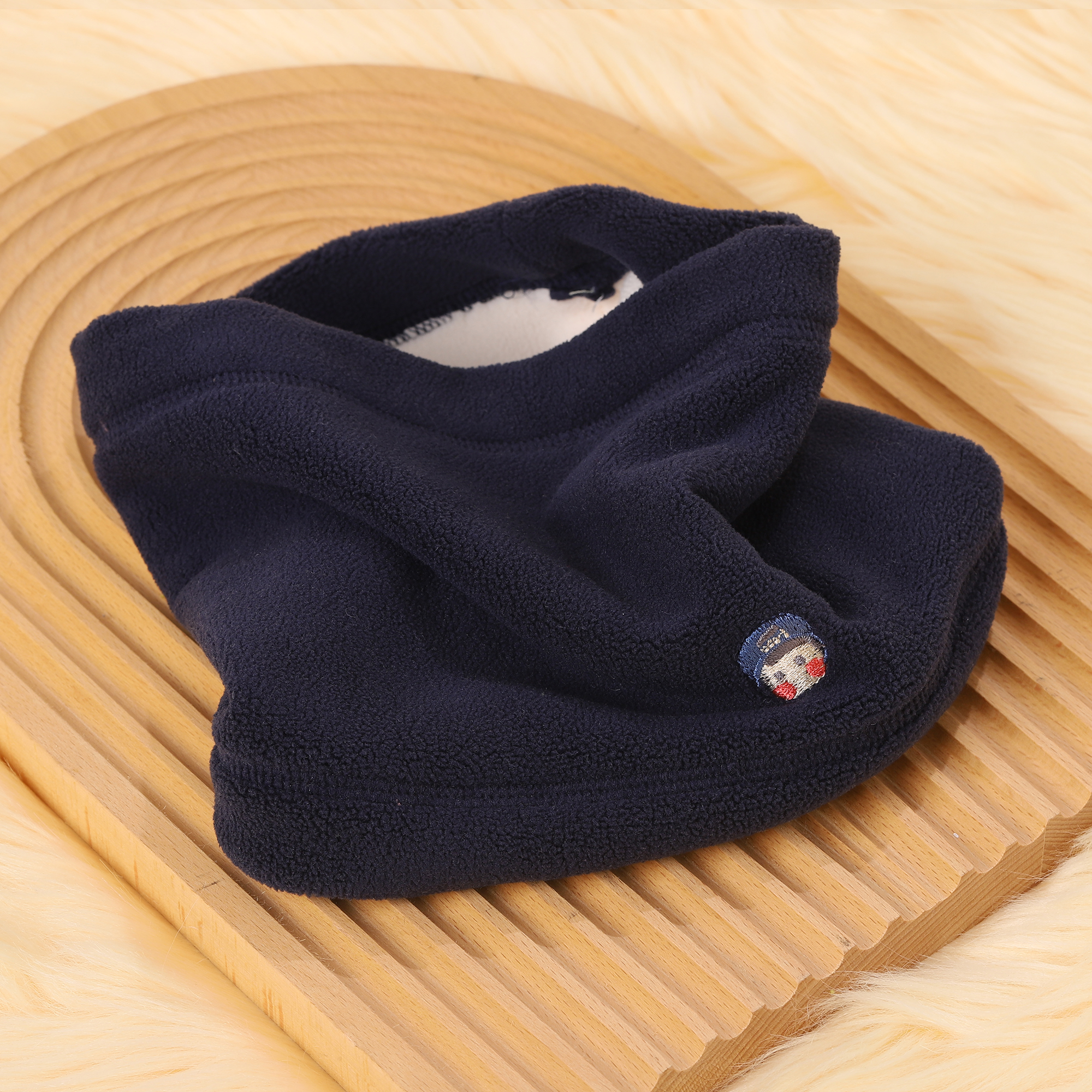 儿童脖套围脖围巾摇粒绒抓绒秋冬季宝宝男女童套头防风加厚 23315