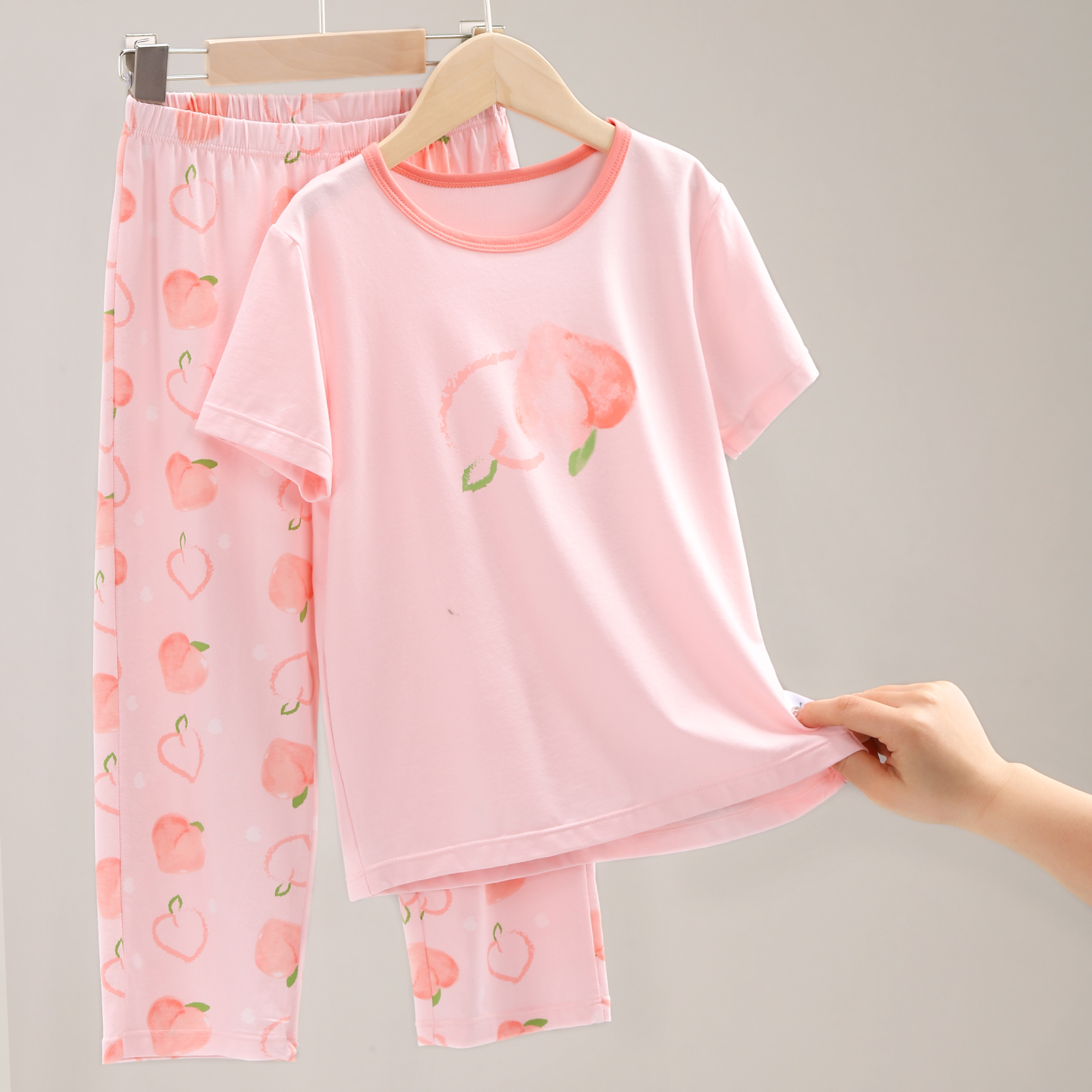 女童睡衣夏季儿童莫代尔薄女孩春秋款夏天女大童家居服a类 s021d