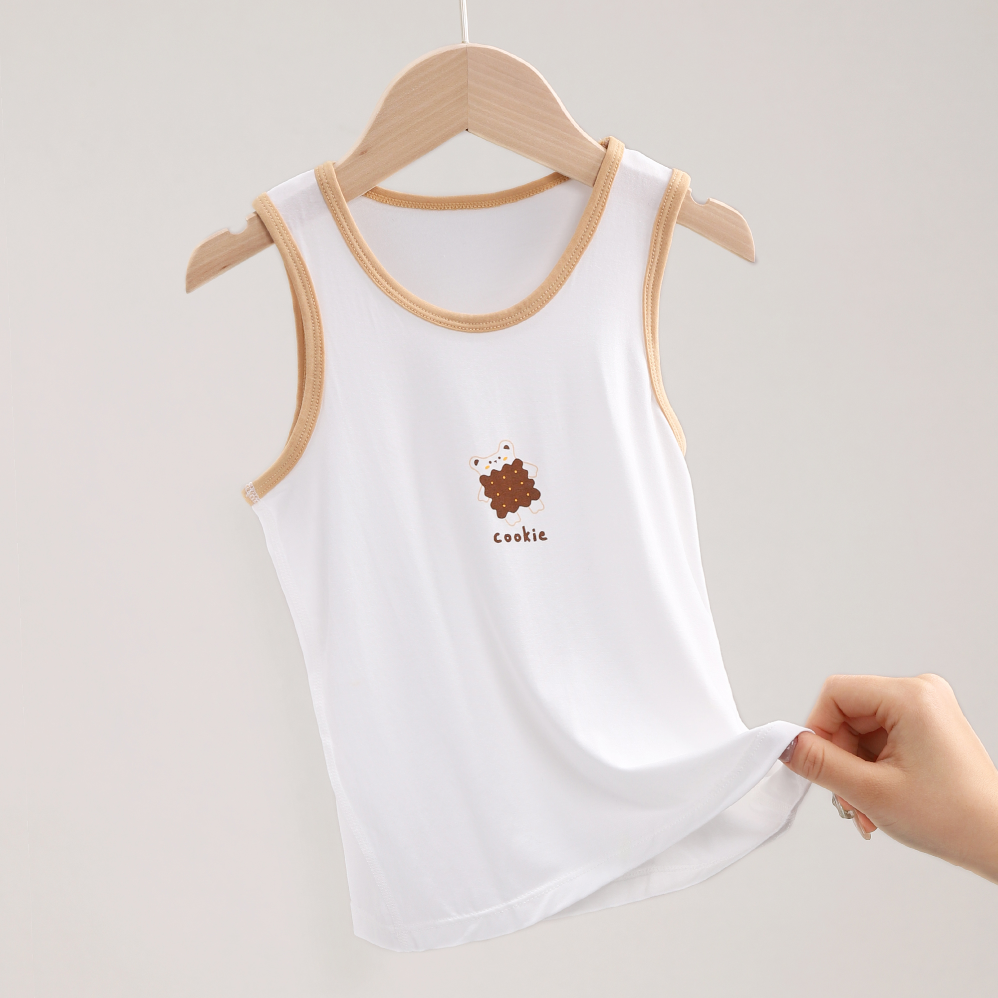 男童莫代尔小背心内穿护肚儿童夏季薄款外穿宝宝打底大童 6084